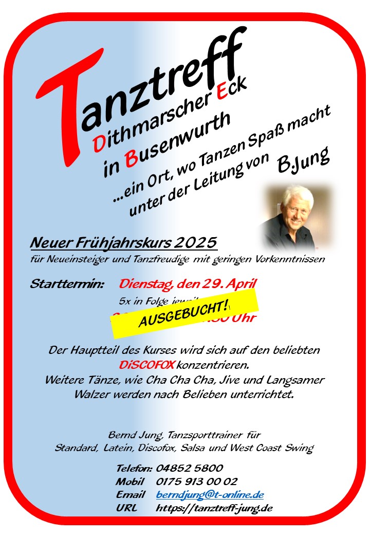 Busenwurth Tanztreff 29.04.2025 AUSGEBUCHT
