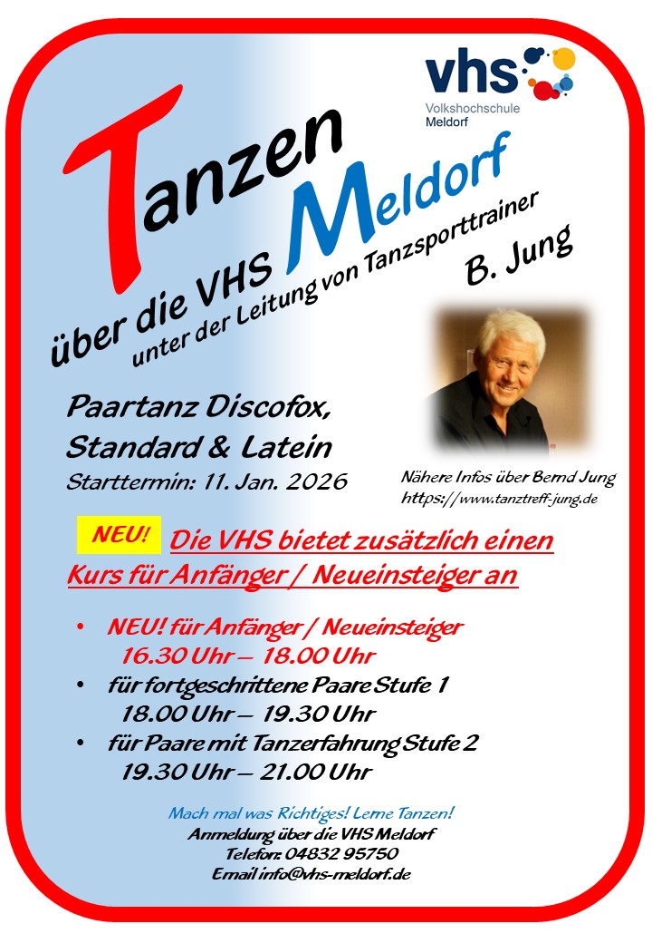 Meldorf Tanztreff Meldorf 11.01.2026 VHS
